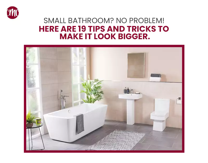 Small bathroom? No problem! Here are 19 tips and tricks to make it look bigger img
