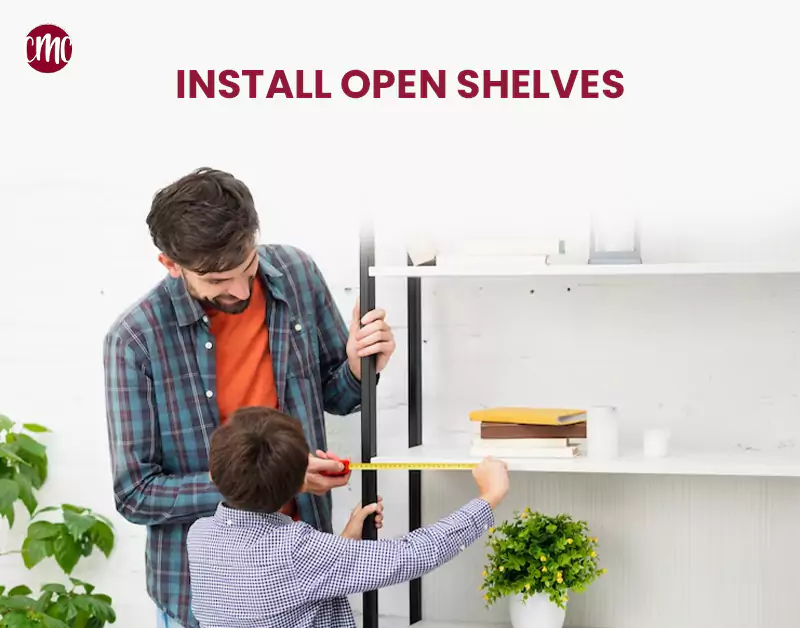 Install open shelves img